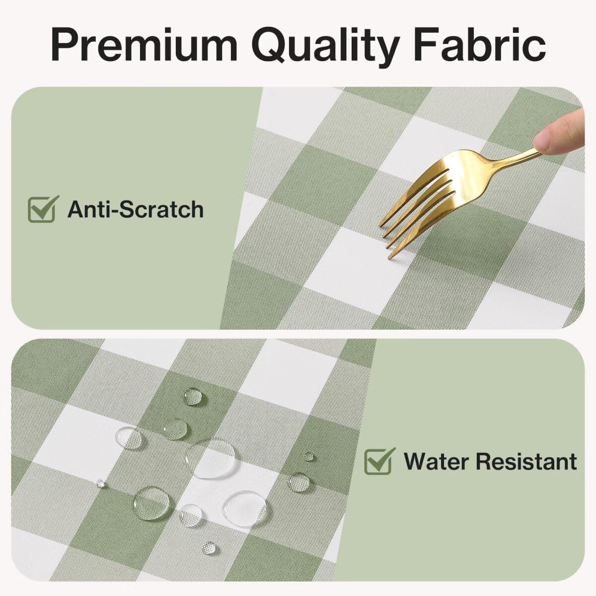 Gingham Tablecloth Rectangle Checkered Tablecloth Washable