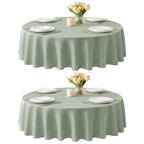 Table Cloths Rectangle 6ft, Slub Textured, Waterproof, 2-Pack