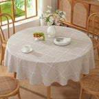 TruDelve 120 Inch Cotton Tablecloth Blue Table Cloths for 8 Foot Rectangle Tables Modern Extra Long Tablecloth(Blue,120"x52",Rectangular)