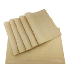 Place Mats PVC Set of 6, Table Placemats Set of 6 PVC Table Mats Natural Color (6 pcs, Red Leaves)