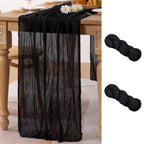 Ivory Cheesecloth Table Runner Farmhouse Fall Table Runner 10ft, 12 Pack