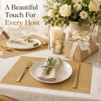 Burlap Paper Placemats, 50 Pack 11 x 17 Inch Disposable Rustic Place Mats