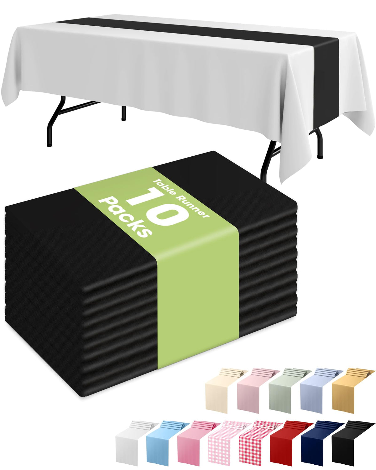 Pureegg Gold Disposable Plastic Table Runner 14x108 Inch