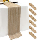 6Pack Terracotta Cheesecloth Table Runner 17x108 inch Sheer Table Runner
