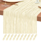 10 Pack Light Pink Cheesecloth Table Runner Wedding Birthday Table Decor
