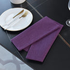 4 Piece 12 x 18 inch Soft Faux Linen Place Mats Heat Resistant Dining Table Place Mats Cloth Kitchen Table Mats 12x18 Dark Purple