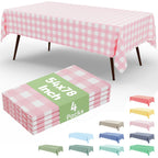 misaya 4 Packs 54 x 78 Inch Checkered Disposable Table Cloth