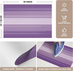 Artoid Mode Purple Gradient Stripes Placemats Set of 4, Washable Heat Resistant Non-Slip Woven Plastic Mardi Gras PVC Place Mats for Farmhouse Party Kitchen Dining Decor