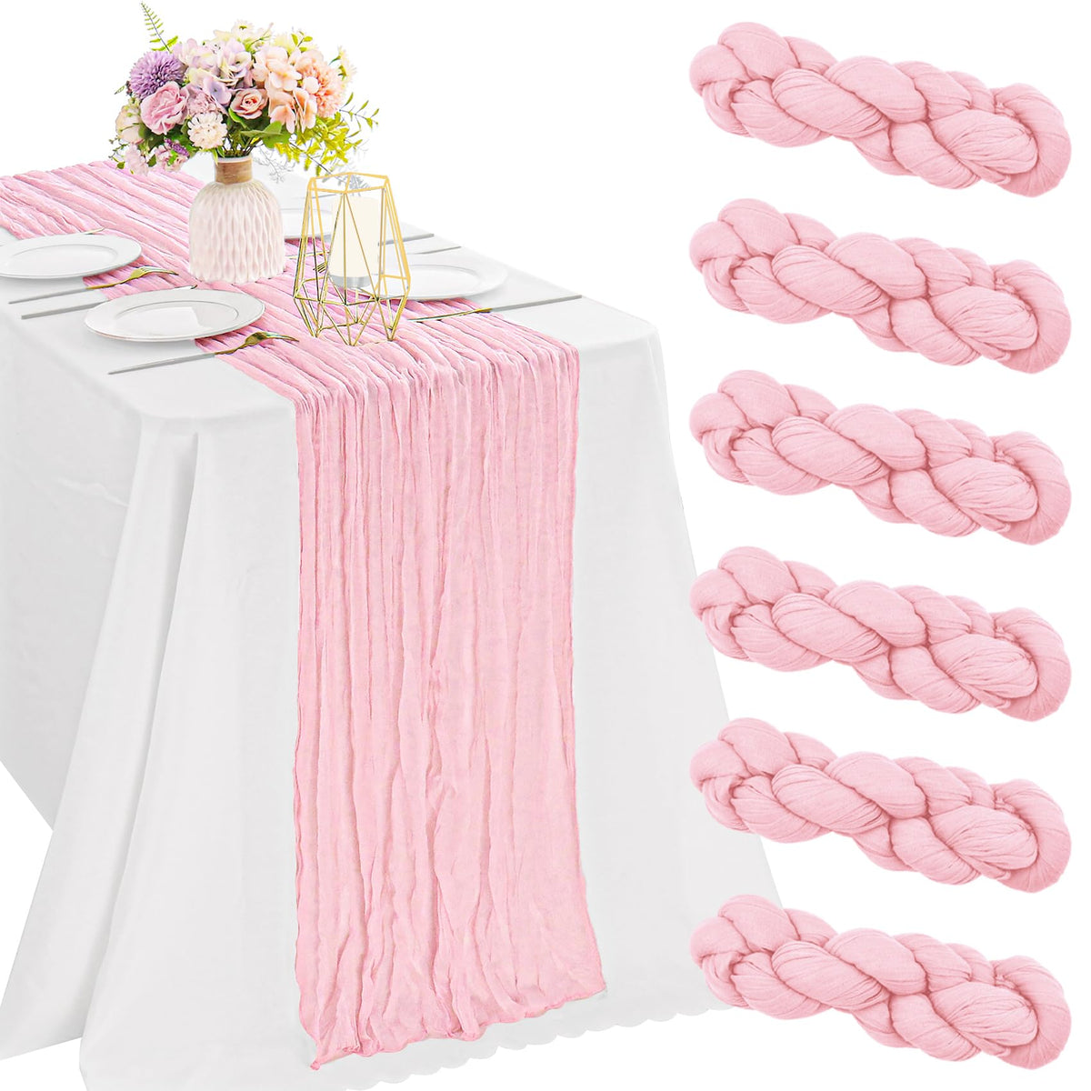 10FT Cheesecloth Table Runner Boho Party Home Decorations
