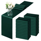 Horbaunal 12 Pack Sage Green Satin Table Runner 12 x 108 Inch