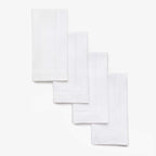 Solino Home 100% Pure Linen Placemats Green Hemstitch, 14 x 19 in, Set of 4