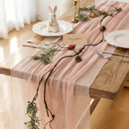 Sage Green Cheesecloth Table Runner 120 Inches Fall Party Home Decorations