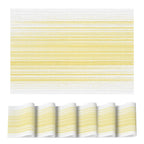 Artoid Mode Purple Gradient Stripes Placemats Set of 4, Washable Heat Resistant Non-Slip Woven Plastic Mardi Gras PVC Place Mats for Farmhouse Party Kitchen Dining Decor
