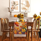 Rvsticty Fall Table Runner,Autumn Thanksgiving Decorations for Home Decor