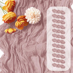 12 Pack Beige Cheesecloth Table Runner 17 x 108 Inch Gauze Table Runner Fabric Semi Sheer Cheese Cloth Table Decoration Bulk for Rustic Romantic Wedding Baby Shower Table Decoration