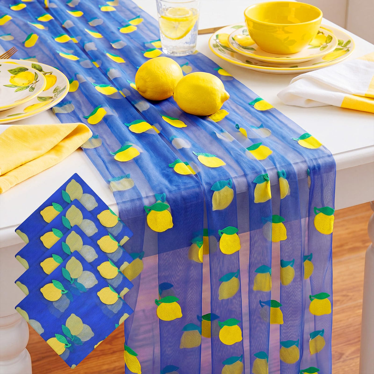 4 Pcs Pastel Colorful Tulle Table Runner Spring Summer Party
