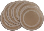 PIGCHCY Place Mats Heat-Resistant Non Slip Placemats Washable Easy to Clean Woven Vinyl Placemats for Dining Table (Set of 4, Brown)