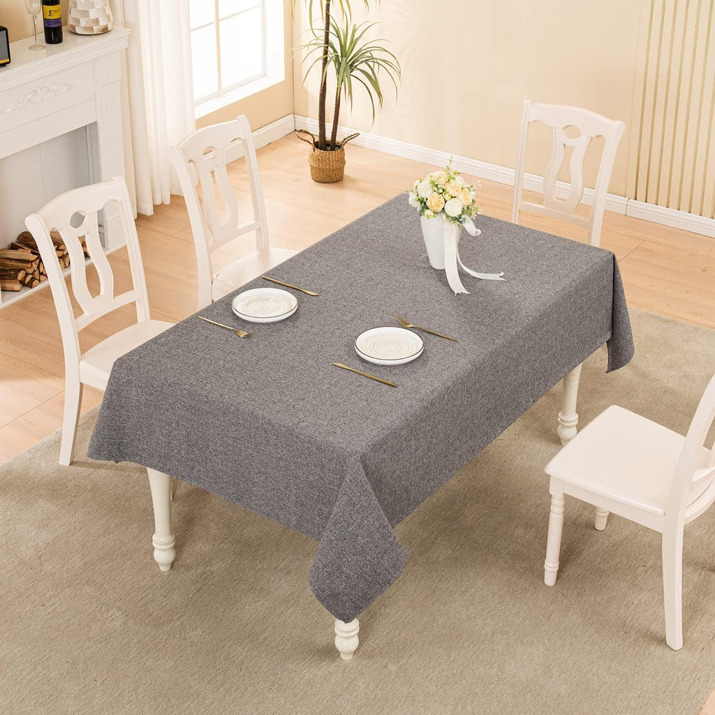 BALCONY & FALCON Rectangle Table Cloth Waterproof Gray 85"x57"