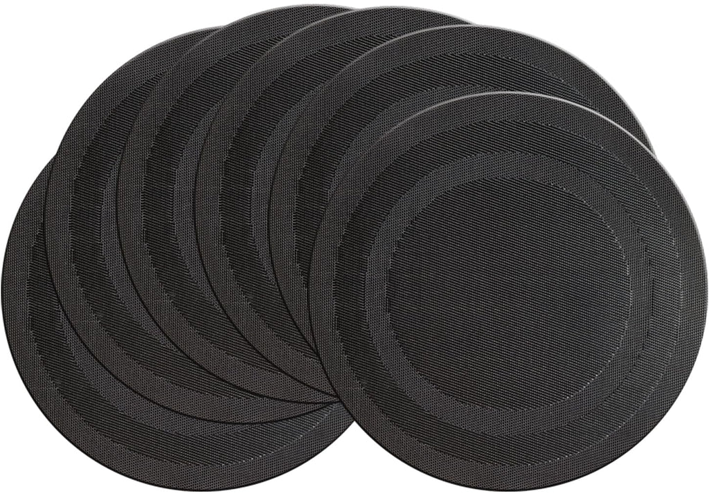 PIGCHCY Place Mats Heat-Resistant Non Slip Placemats Washable Easy to Clean Woven Vinyl Placemats for Dining Table (Set of 4, Brown)