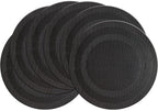 PIGCHCY Place Mats Heat-Resistant Non Slip Placemats Washable Easy to Clean Woven Vinyl Placemats for Dining Table (Set of 4, Brown)