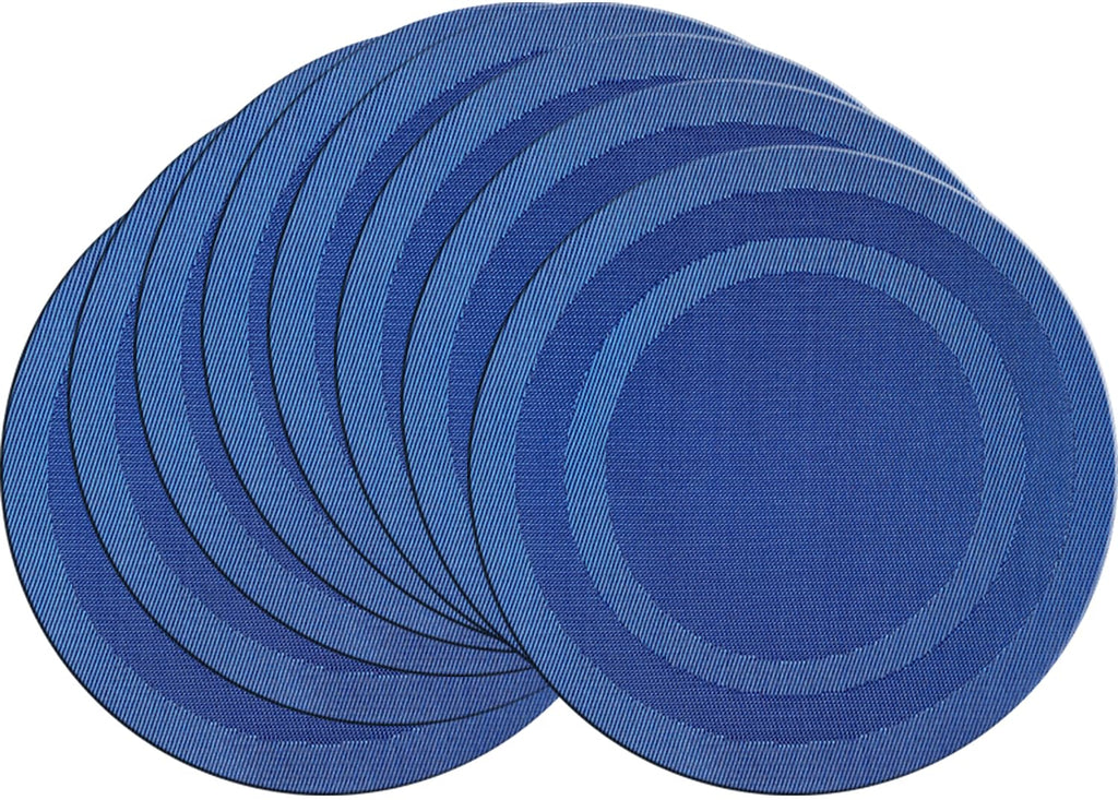 PIGCHCY Place Mats Heat-Resistant Non Slip Placemats Washable Easy to Clean Woven Vinyl Placemats for Dining Table (Set of 4, Brown)