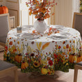 XCHI Fall Wild Flowers Pumpkin Rectangle Tablecloth Decorations 60x104 Inch