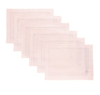 Solino Home 100% Pure Linen Placemats Green Hemstitch, 14 x 19 in, Set of 4
