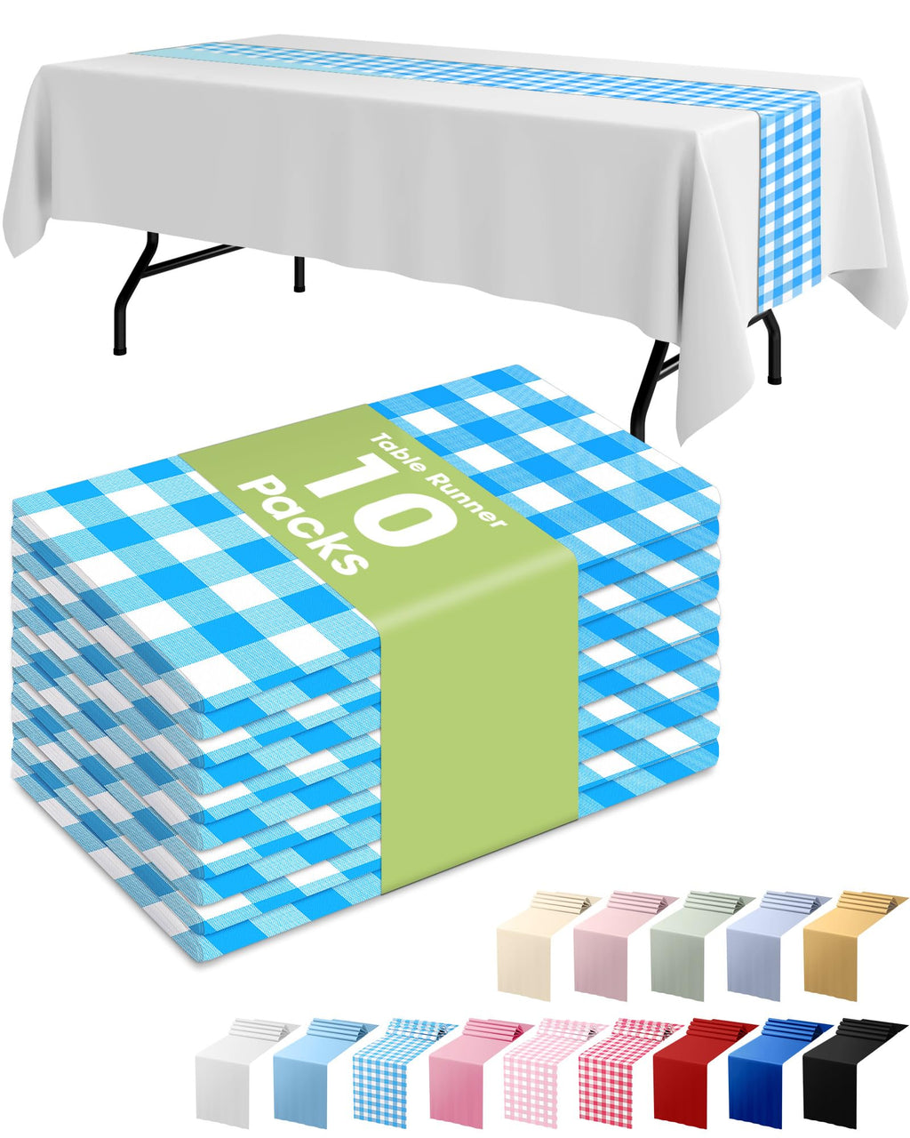 Pureegg Gold Disposable Plastic Table Runner 14x108 Inch