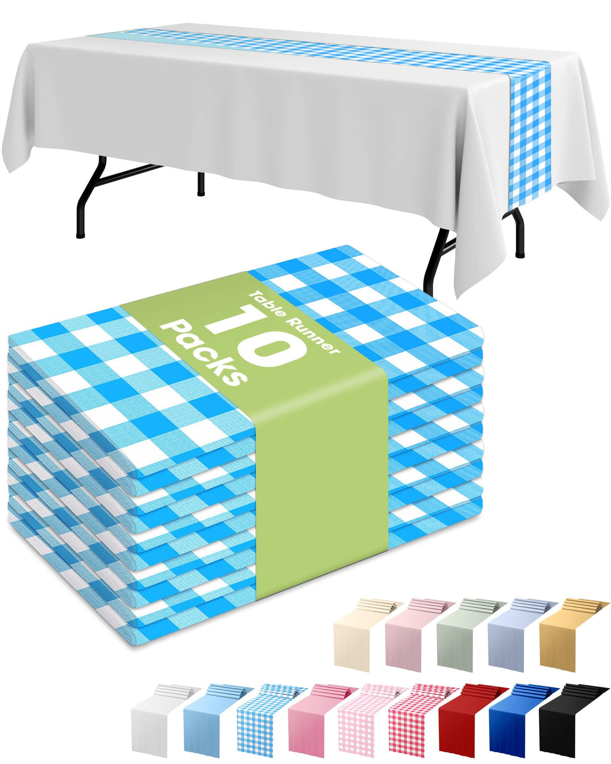 Pureegg Gold Disposable Plastic Table Runner 14x108 Inch