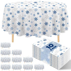 10 Pack Gold Round Tablecloth 84 Inch Round Plastic Table Cloth Disposable Waterproof Table Cover for Wedding Birthday Bridal Shower Party Decorations