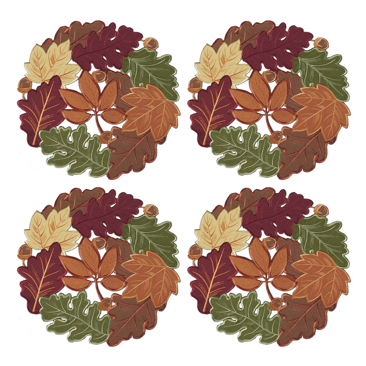 OWENIE Thanksgiving Runner, Fall Leaf Table Runner for Autumn Home Decorations, Fall Table Centerpieces, Embroidered Cutwork Farmhouse HarvestMaple Leaf Runner, 13 Inch x 36 Inch