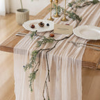 Sage Green Cheesecloth Table Runner 120 Inches Fall Party Home Decorations