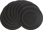 PIGCHCY Place Mats Heat-Resistant Non Slip Placemats Washable Easy to Clean Woven Vinyl Placemats for Dining Table (Set of 4, Brown)