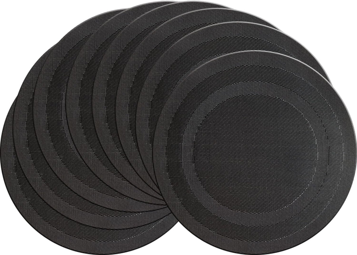 PIGCHCY Place Mats Heat-Resistant Non Slip Placemats Washable Easy to Clean Woven Vinyl Placemats for Dining Table (Set of 4, Brown)