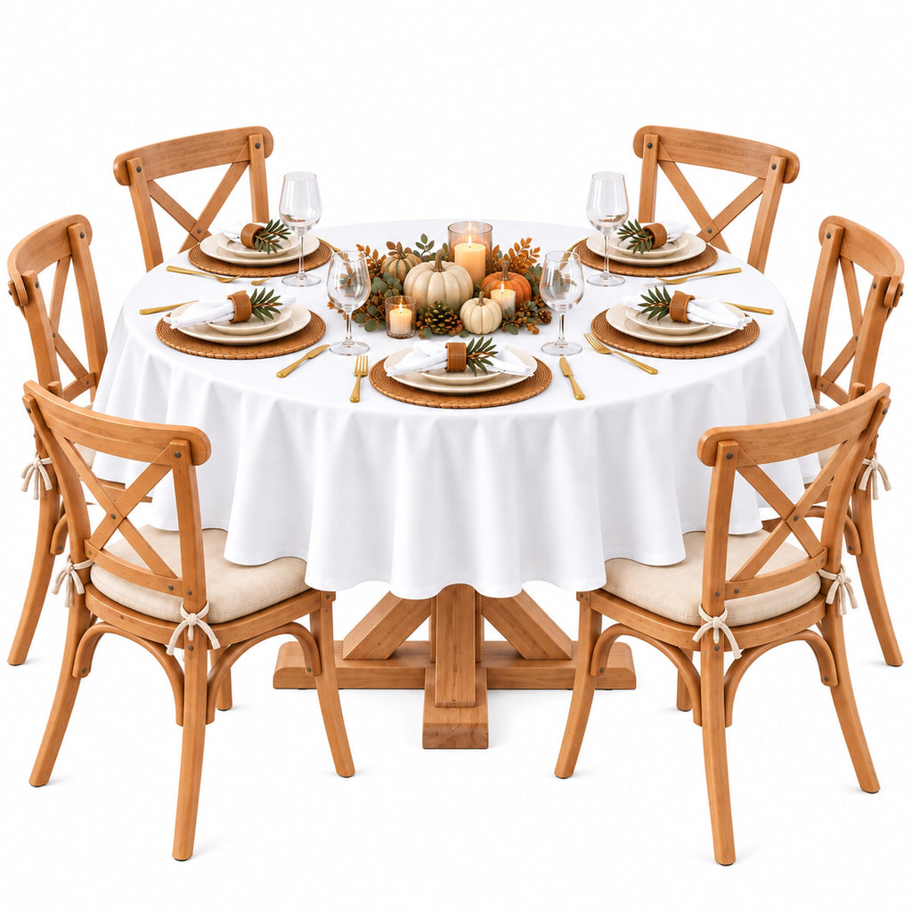 Hotel Butler Service Ivory Fabric Tablecloth – 70 x 168 Inch Rectangle