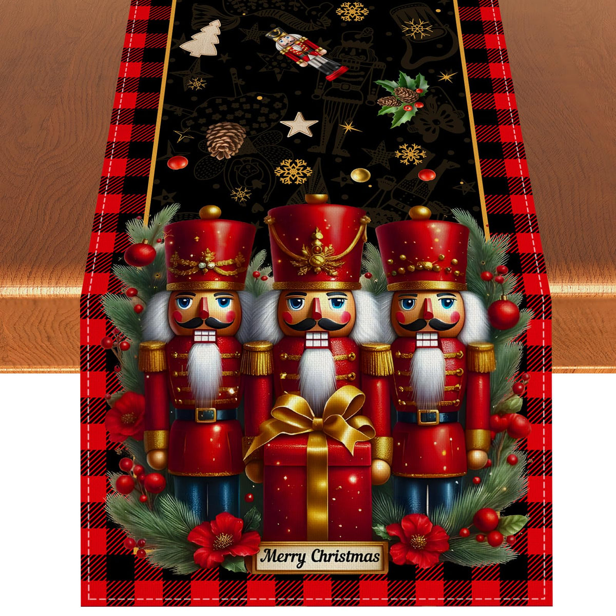 Rvsticty Fall Table Runner,Autumn Thanksgiving Decorations for Home Decor