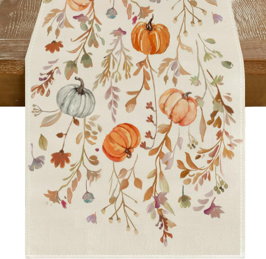 RABUSOFA Fall Table Runner 13x72 Inch Pumpkins Fall Decor for Home