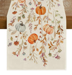 RABUSOFA Fall Table Runner 13x72 Inch Pumpkins Fall Decor for Home