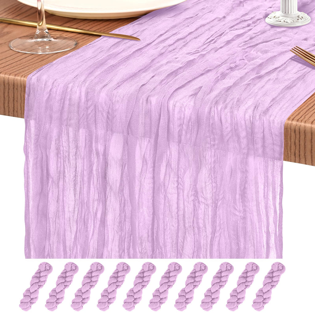 10 Pack Light Pink Cheesecloth Table Runner Wedding Birthday Table Decor