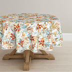 Horaldaily Fall Tablecloth 60 x 104 Inch Rectangular Thanksgiving Orange