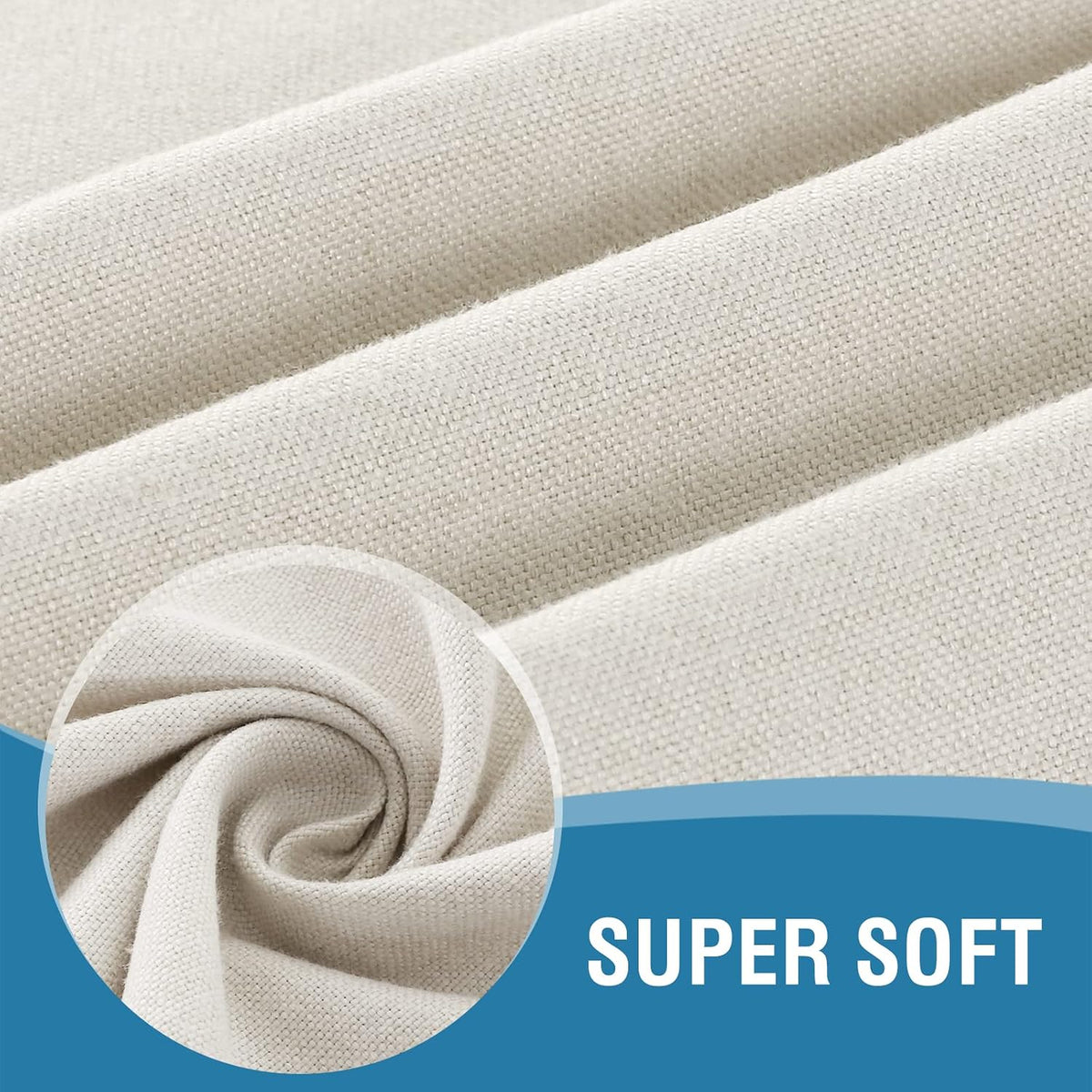 H.VERSAILTEX Linen Textured Tablecloth 60 x 102 Waterproof Decorative Table Cloth Spill-Proof Linen Look Cover for Party Table Extra Soft and Thick Fabric Wrinkle Free, Heather Ivory