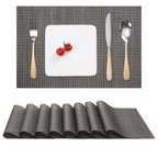 Myir JUN Black Placemats Set of 8 Kitchen and Dining Table Placemats