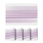 Artoid Mode Purple Gradient Stripes Placemats Set of 4, Washable Heat Resistant Non-Slip Woven Plastic Mardi Gras PVC Place Mats for Farmhouse Party Kitchen Dining Decor