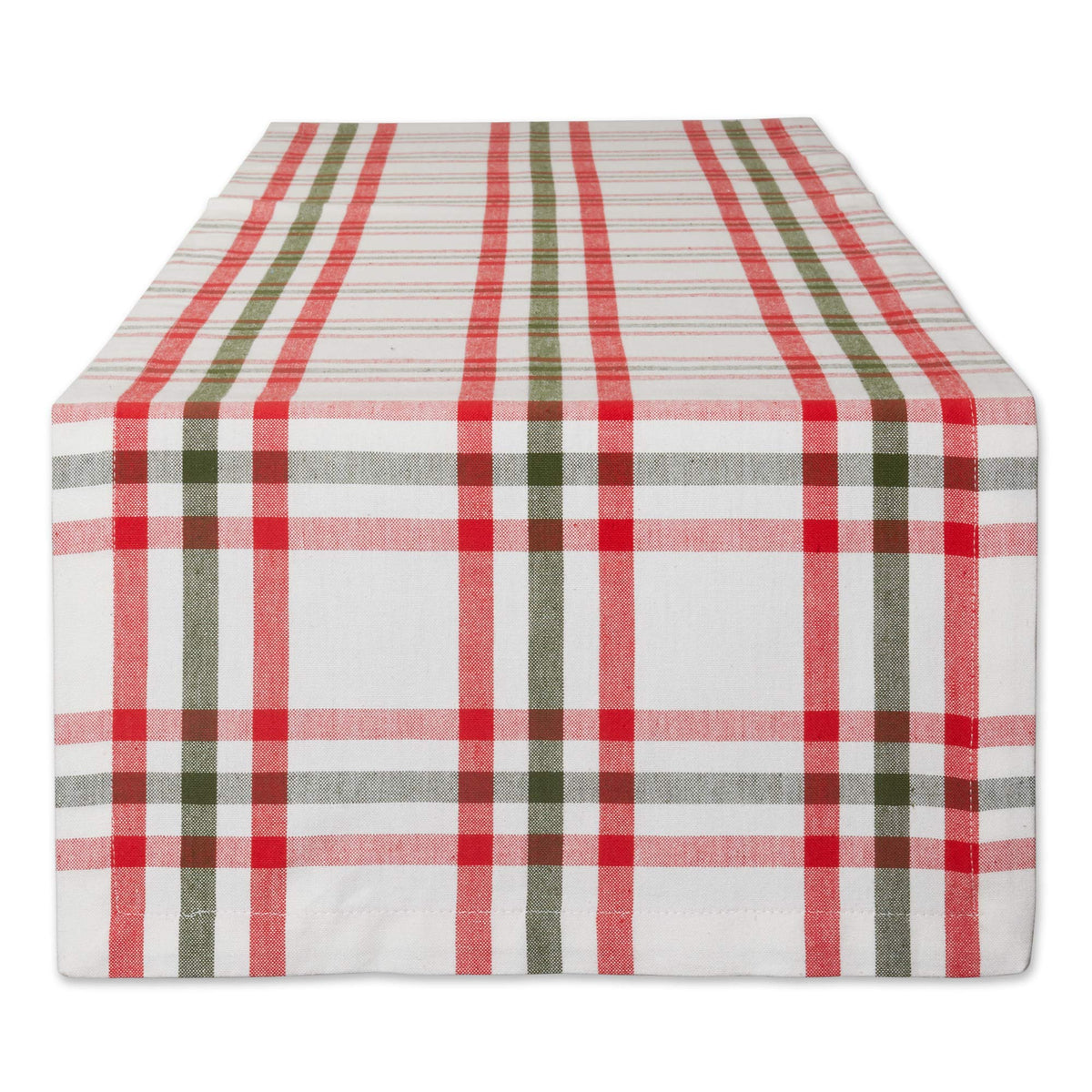DII Give Thanks Plaid Fall Table Decor, Autumn & Thanksgiving Tabletop Linens, 14x108 Table Runner