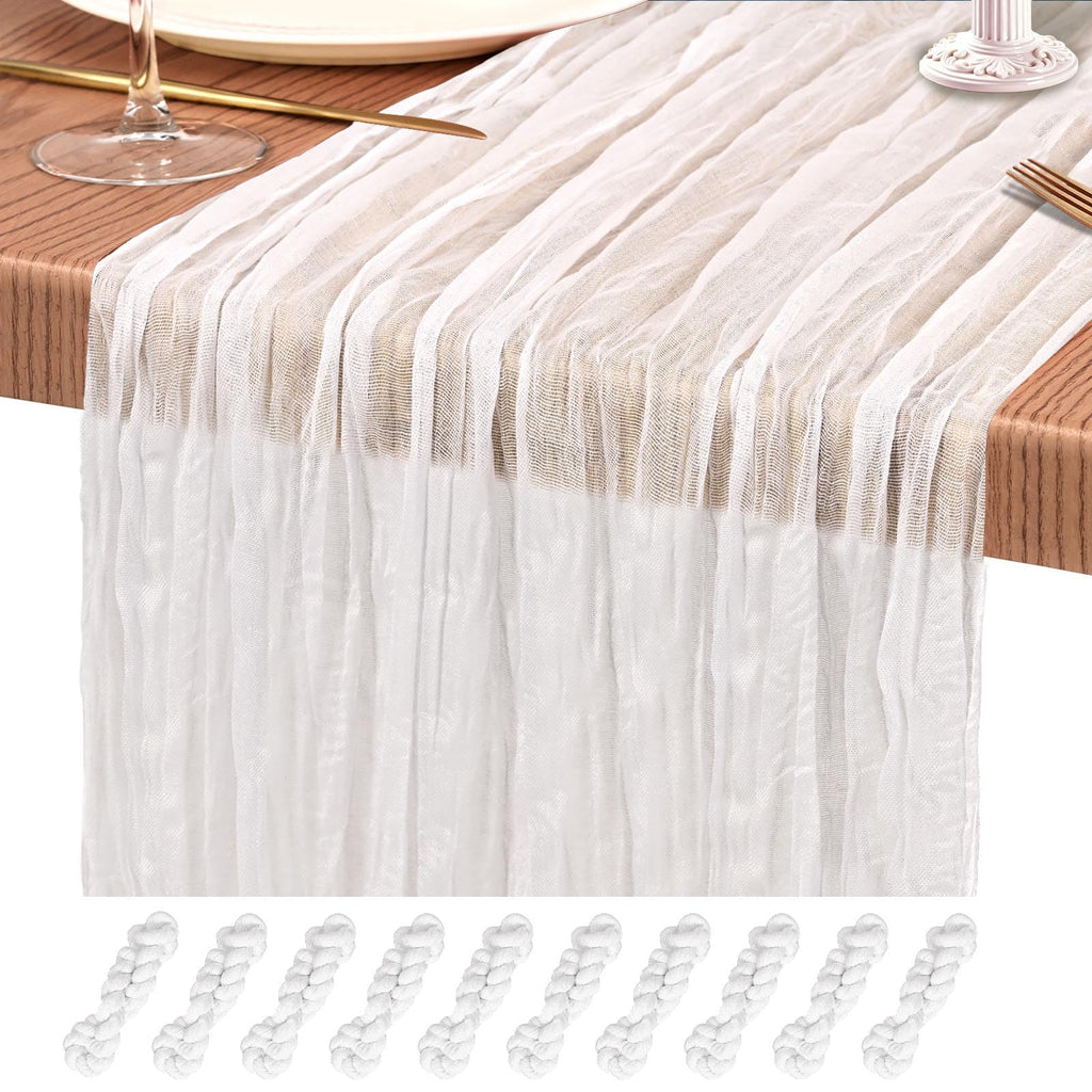 10 Pack Light Pink Cheesecloth Table Runner Wedding Birthday Table Decor
