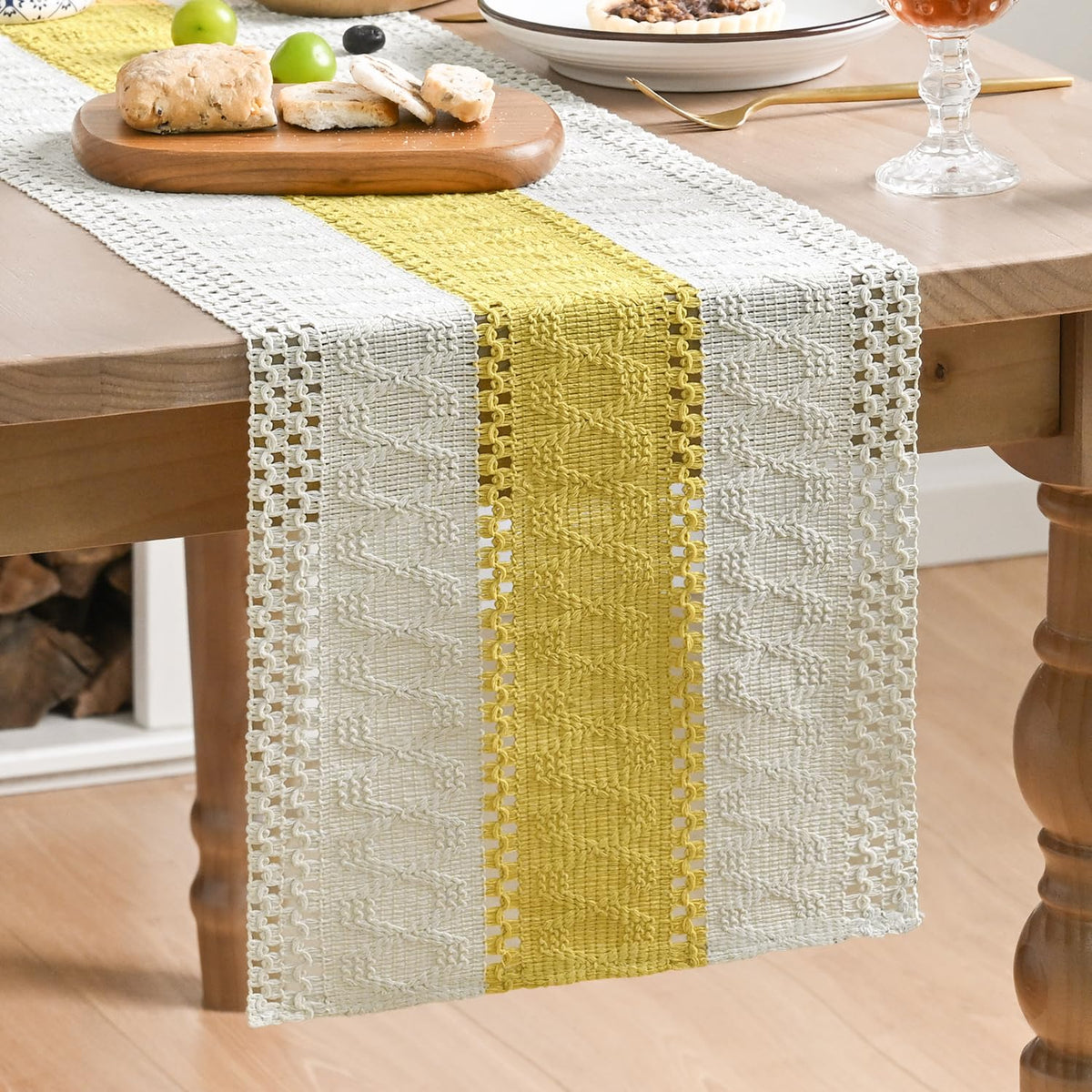 Artoid Mode Dark Grey Farmhouse Rustic Table Runner 12x72 Inch