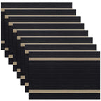 PIGCHCY Placemats,Durable Placemats for Dining Table,Washable Woven Vinyl Kitchen Placemats Set of 4 (Brown)