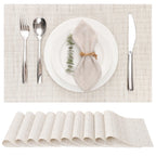 Myir JUN Black Placemats Set of 8 Kitchen and Dining Table Placemats