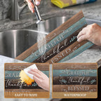 Thankful Grateful Blessed Placemats Set of 6 Place Mats for Kitchen Table Washable Farmhouse Linen Table Mats Dining Decoration 12x18 Inch