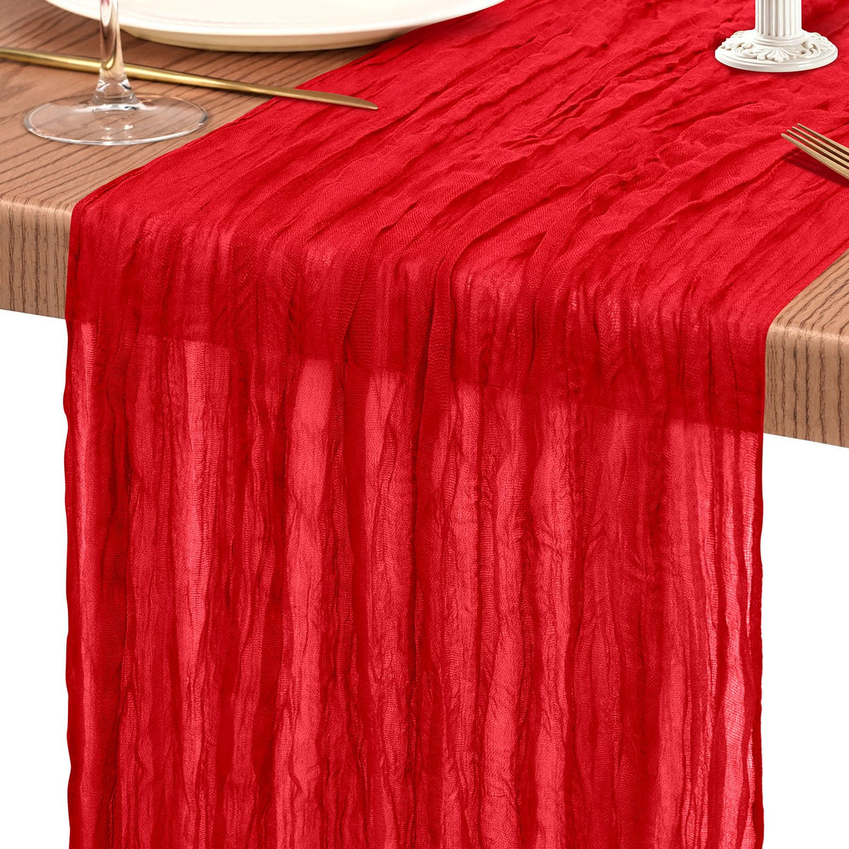 10 Pack Light Pink Cheesecloth Table Runner Wedding Birthday Table Decor